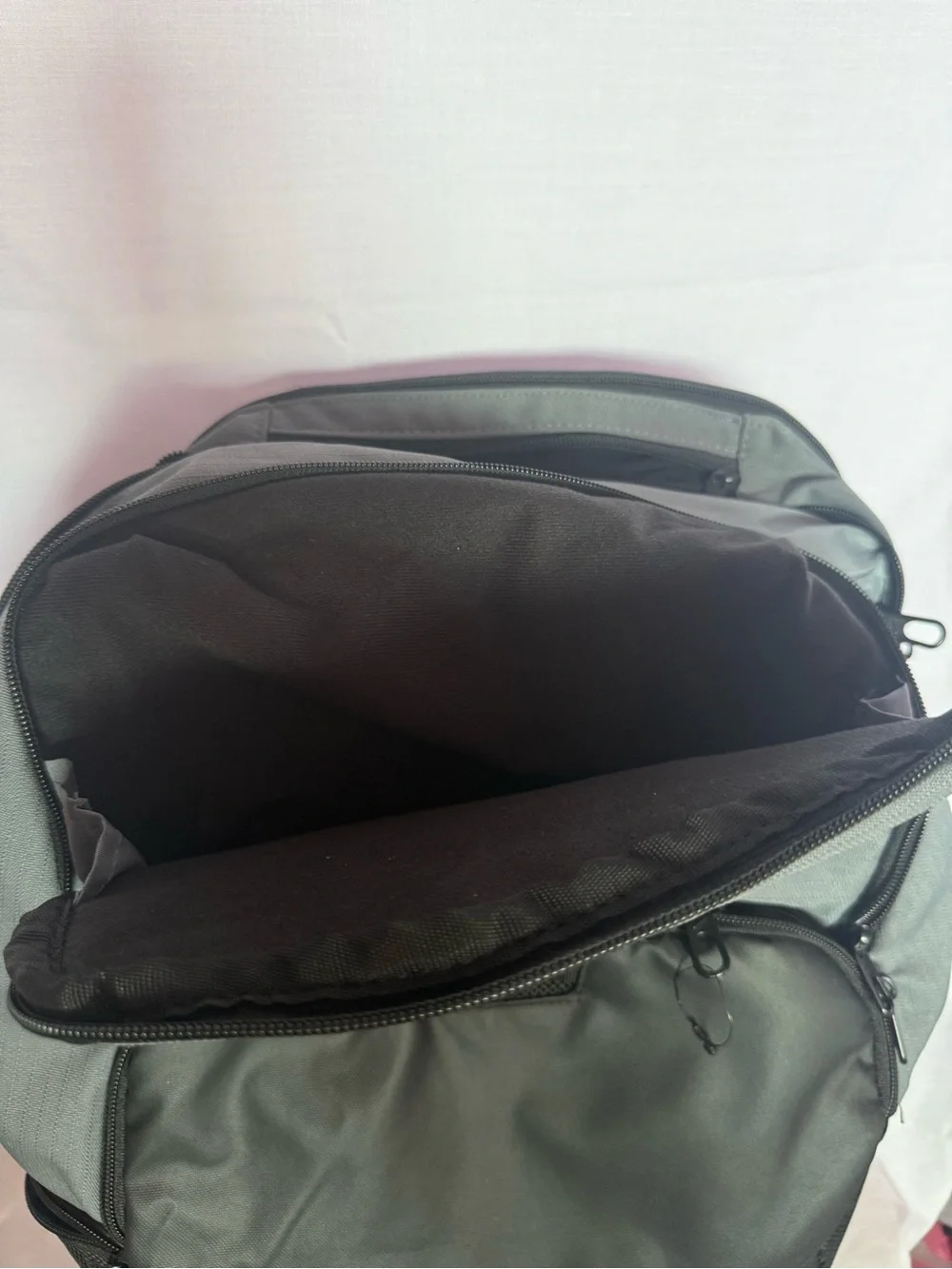 Nike Gray and Black Sport Backpack with Swoosh